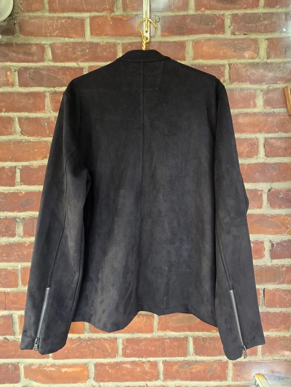 Banana Republic Faux Suede Full zip Jacket Sophisticated Smart casual